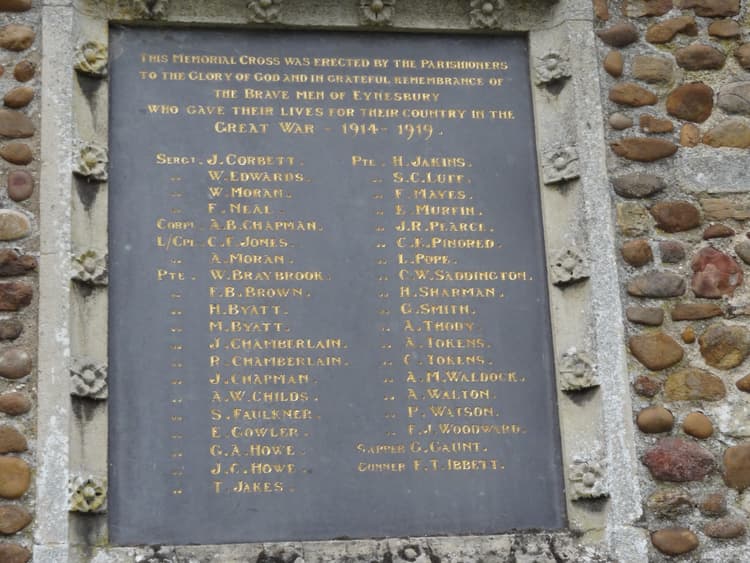 Eynesbury - WW1
