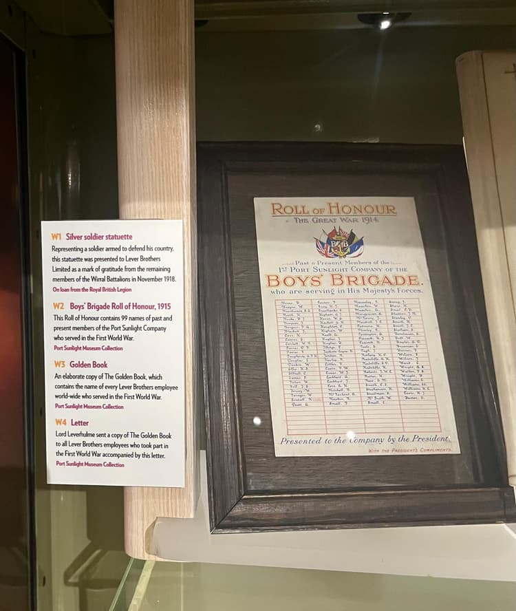 1st Port Sunlight Boys Brigade WW1 - Roll of Honour