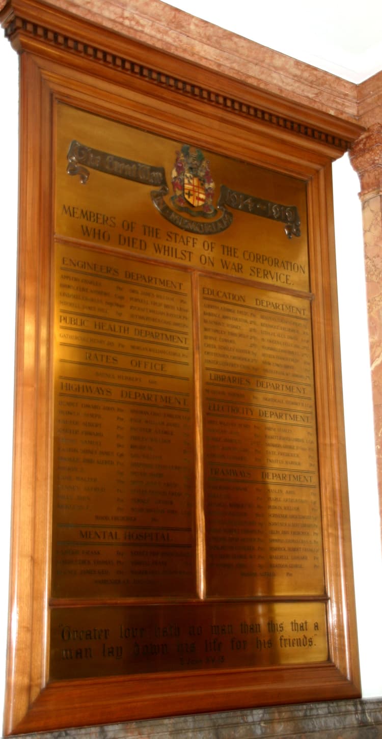 Croydon Corporation Staff - WW1