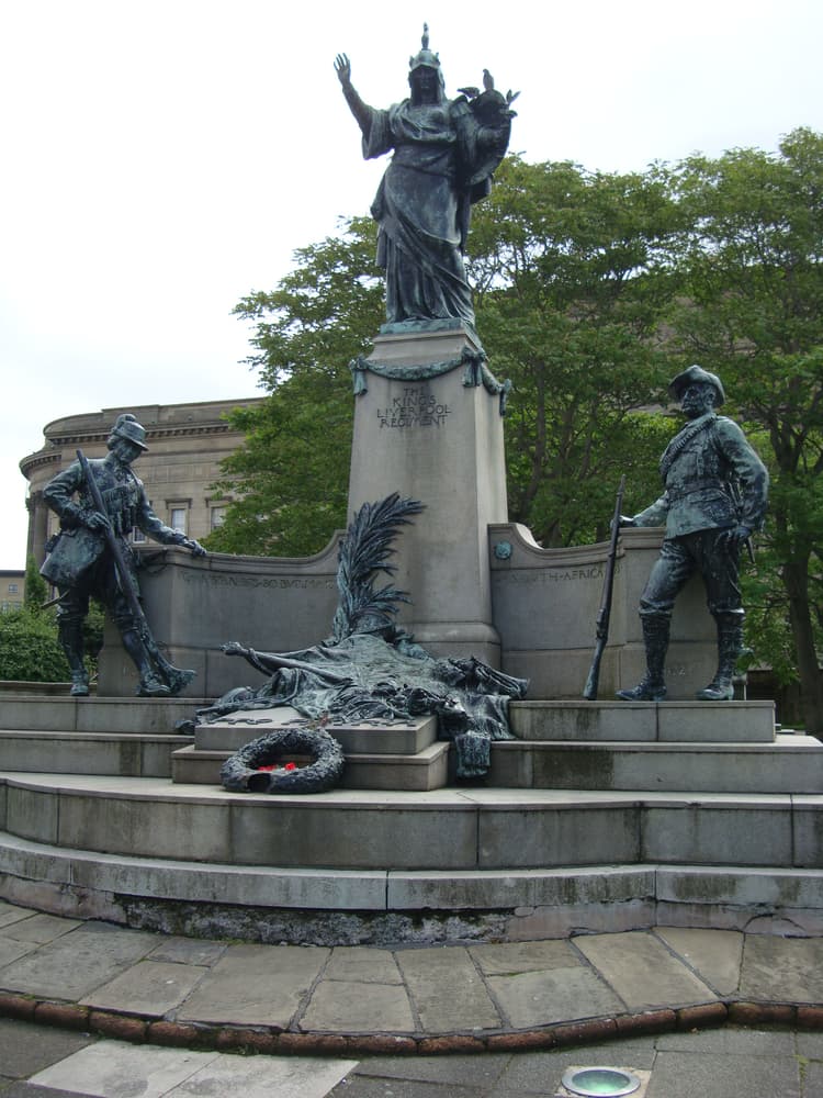 St John's Gardens Liverpool - King's Liverpool Regiment Afghan, Burma, and Boer Wars (1878 - 1902)